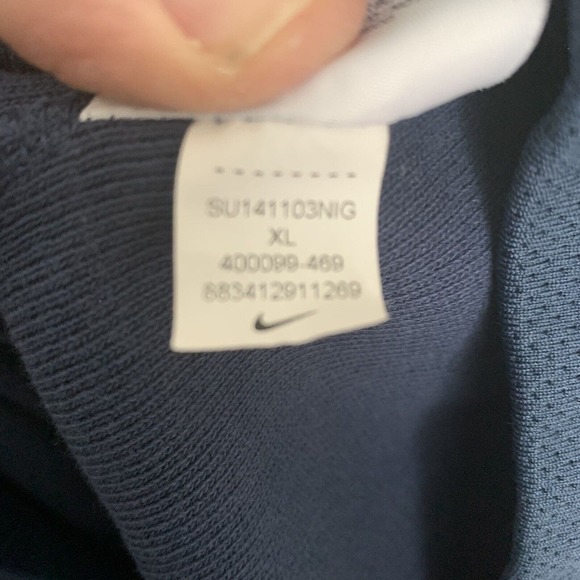 Nike Golf Shirt Mens XL Cover-Up 1/4 Zip Pullover 400099-469 Blue - Picture 7 of 8